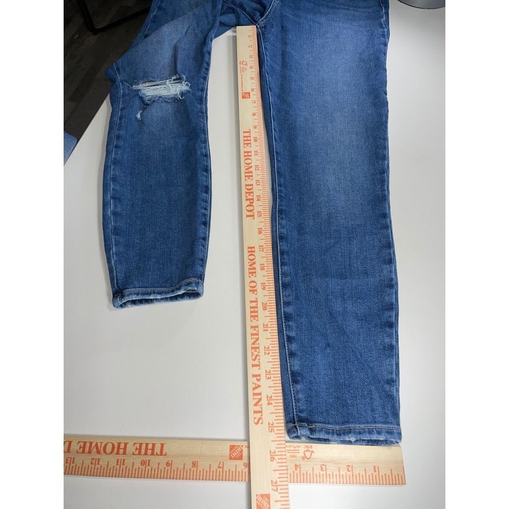 Paige Verdugo Crop Jeans W/29 Blue Bree Destructed 1948F50-046 - Picture 10 of 14